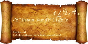Ölbaum Aurélián névjegykártya